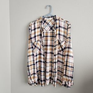 Women's Plaid Button down shirt, size 2x